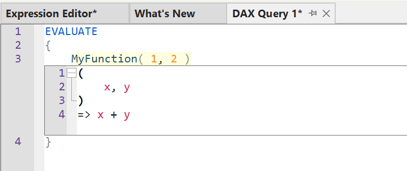 Peek Definition for DAX UDFs